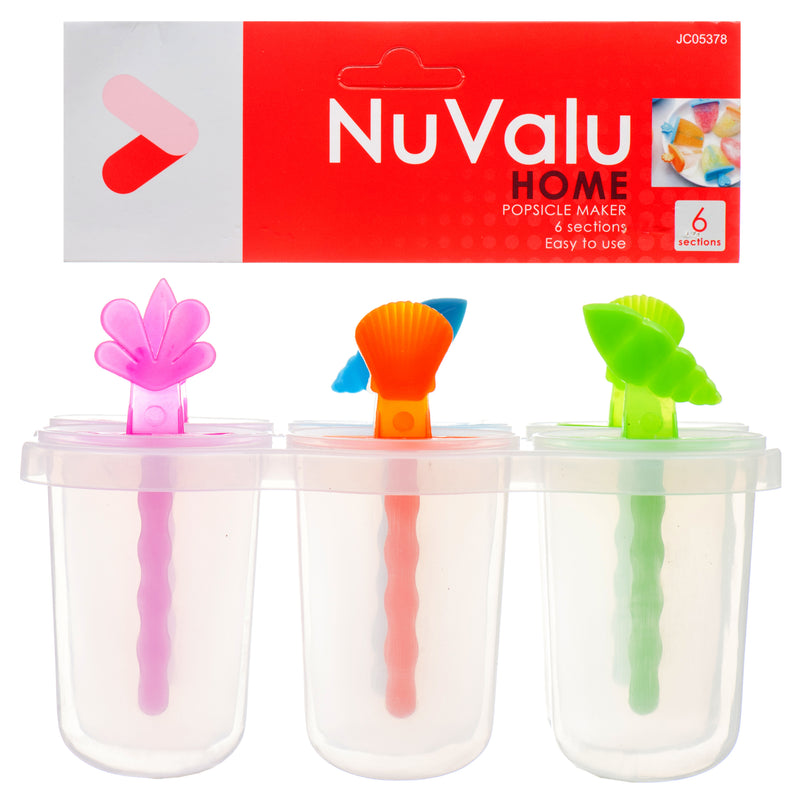 NuValu 6-Piece Ice Pop Tray (24 Pack)