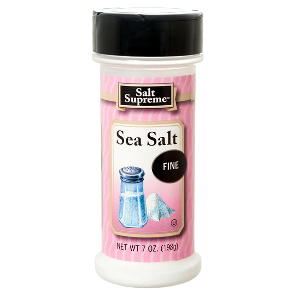 Salt Supreme Fine Sea Salt, 7 oz (12 Pack)