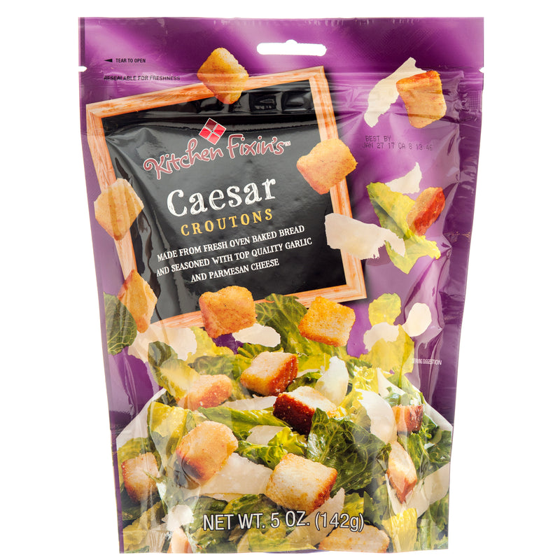 Kitchen Fixin's Caesar Croutons, 5 oz (12 Pack)