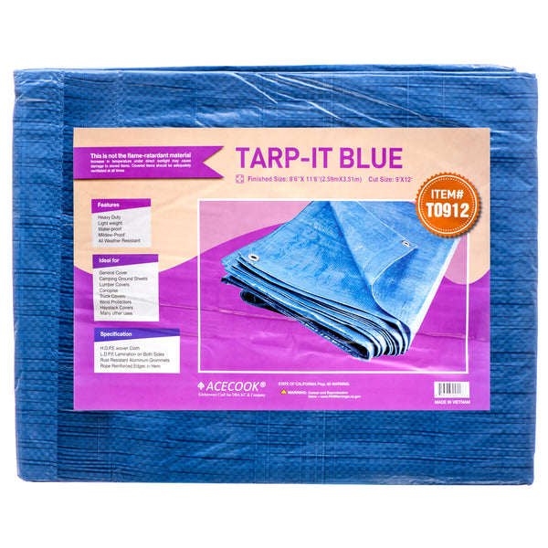 Tarpaulin 9X12 Blue #T0912 (1 Pack)