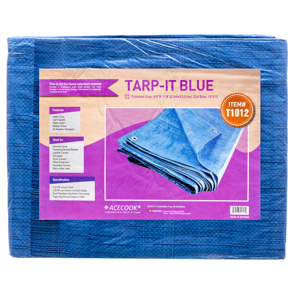 Tarpaulin 10X12 Blue #T1012 (1 Pack)