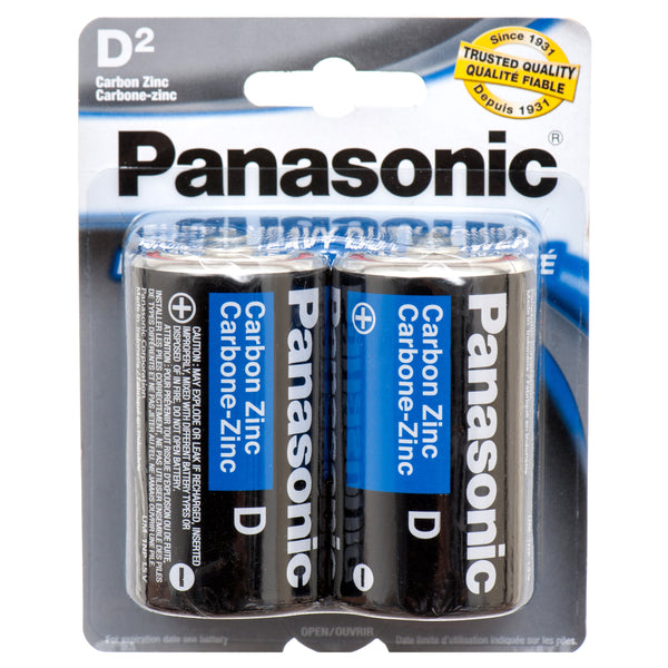 Panasonic D Battery, 2 Count (48 Pack)