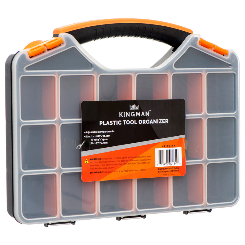 Kingman Plastic Tool Organizer, 12.8" (24 Pack)