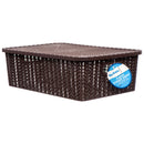 NuValu Plastic Storage Basket w/ Lid, 14" (24 Pack)