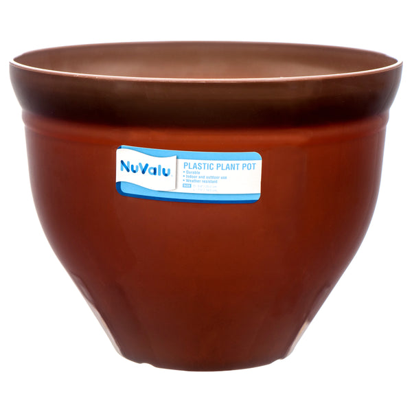 NuValu Plastic Plant Pot, 9.8" (24 Pack)