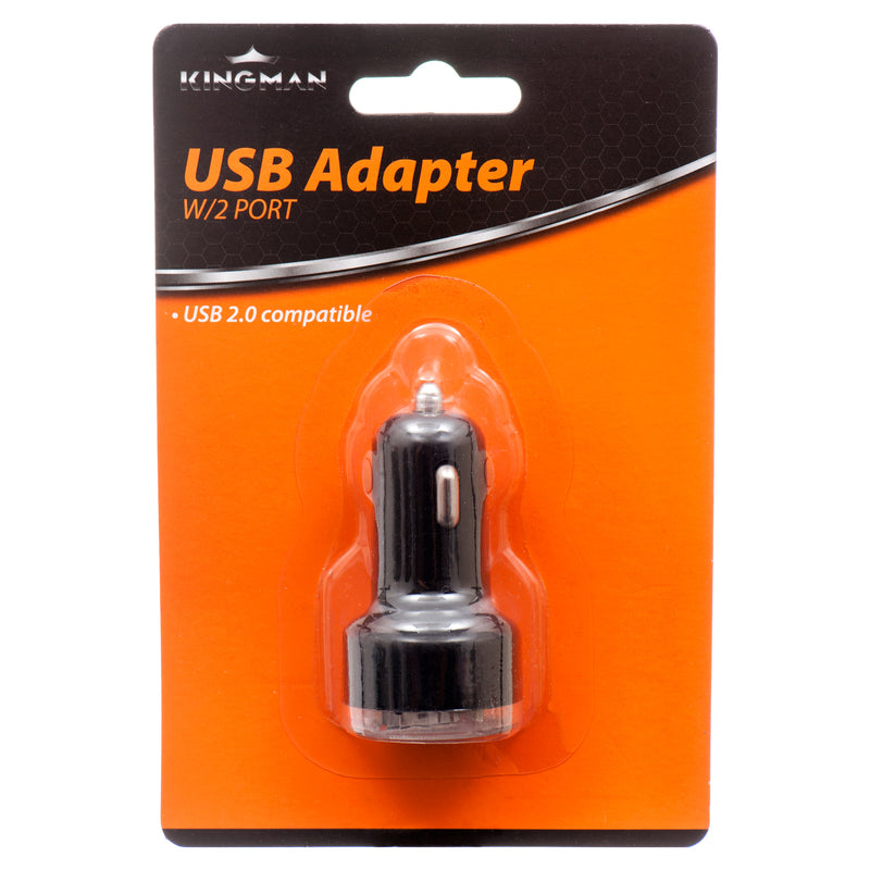 Kingman Usb Adapter W/2 Port (24 Pack)