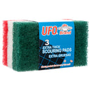 Ufo Scouring Pads 3 Pc Extra Thick Assorted Color (48 Pack)