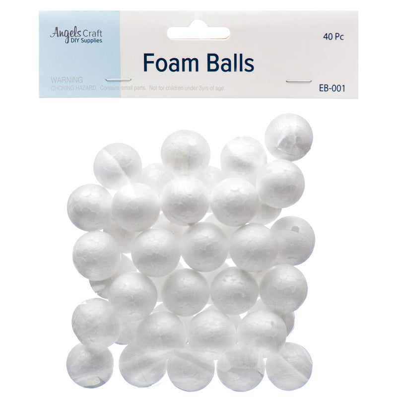 Craft Foam Ball 1" 40Pcs (12 Pack)