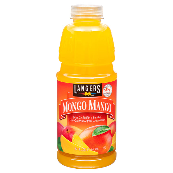 Langers Mongo Mango Juice Cocktail, 32 oz (12 Pack)