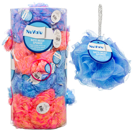 NuValu Mesh Bath Sponge (96 Pack)