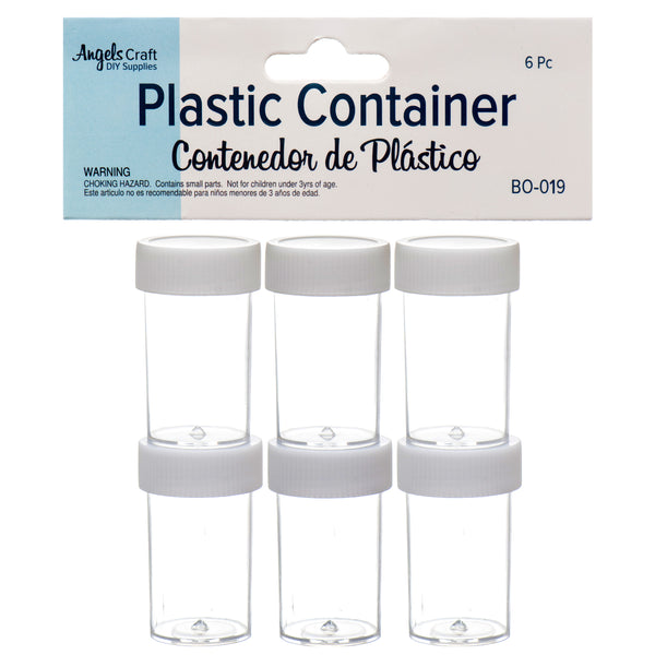 Plastic Craft Containers, 6 Count (12 Pack)