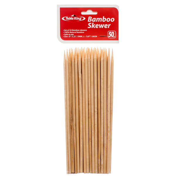 Table King Bamboo Skewer 7.87" Hvy Duty 50Ct (36 Pack)