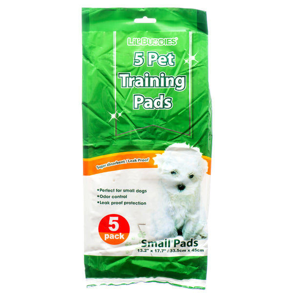 Pet Training Pads 5Pc Small 13.2" X 17.7" (24 Pack)