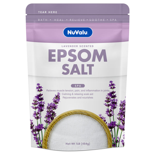 Nuvalu Epsom Salt 16 Oz Lavender (12 Pack)