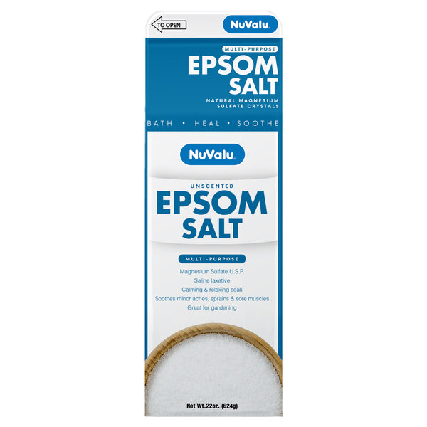 Nuvalu Epsom Salt Box 22 Oz (12 Pack)