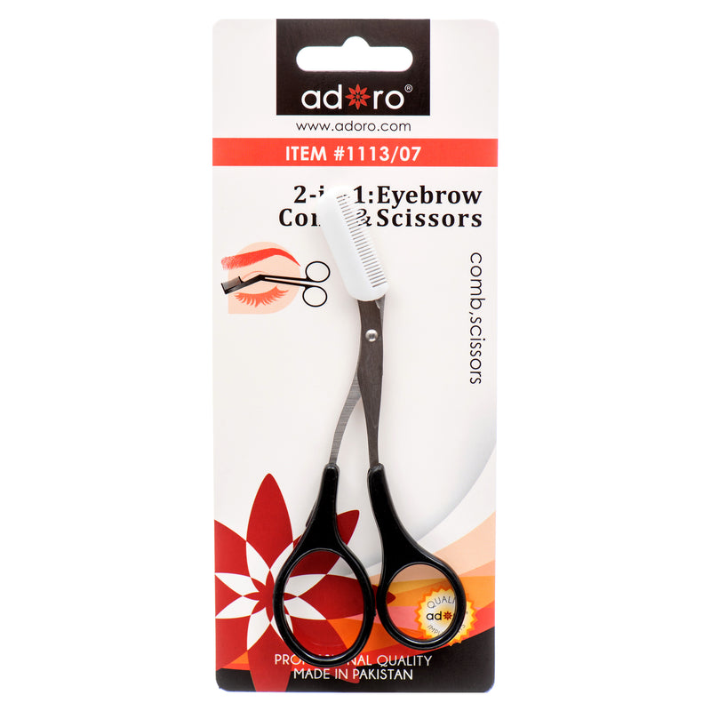 Eyebrow Comb & Scissor 2-in-1 Set (12 Pack)