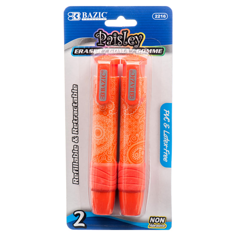 Paisley Eraser Pens, 2 Count (24 Pack)