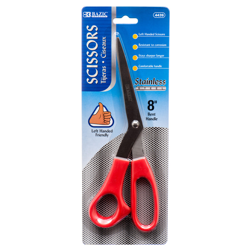 Left-Handed Bent Handle Scissors (24 Pack)