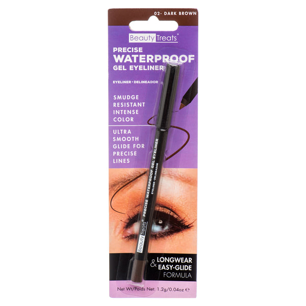 Precise Waterproof Gel Eyeliner, Dark Brown (24 Pack)