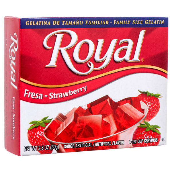 Royal Gelatin Mix, Strawberry, 2.8 oz (12 Pack)