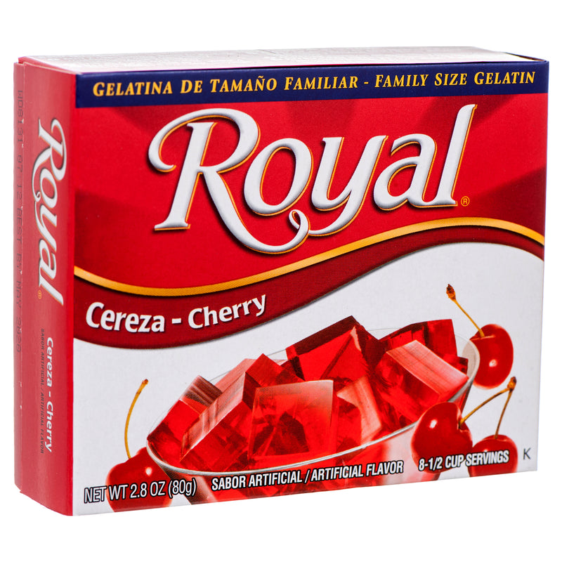 Royal Gelatin Mix, Cherry, 2.8 oz (12 Pack)