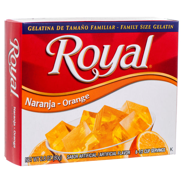 Royal Gelatin Mix, Orange, 2.8 oz (12 Pack)