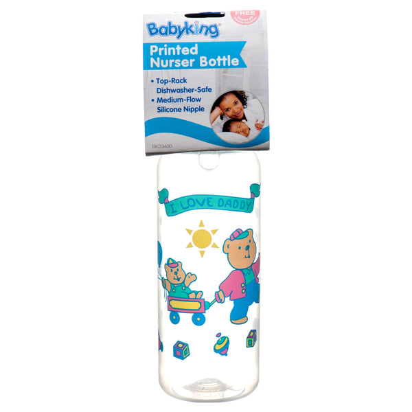 Printed Baby Nurser Bottle, I Love Daddy, 9 oz (12 Pack)