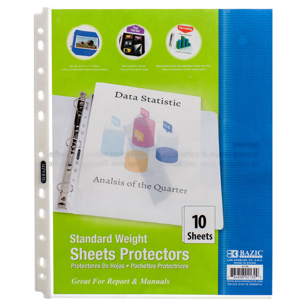Standard Sheet Protectors, 10 Count (24 Pack)