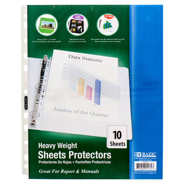 Heavy Weight Sheet Protector,10 Sheet (24 Pack)