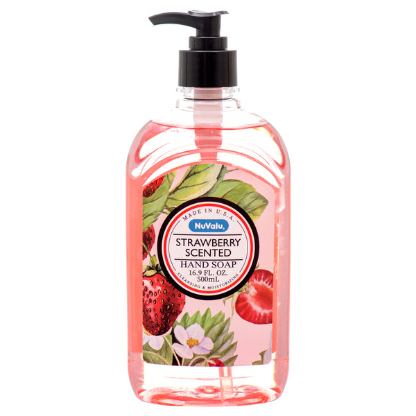 Nuvalu Hand Soap Strawberry Scented 16.9 Oz (12 Pack)