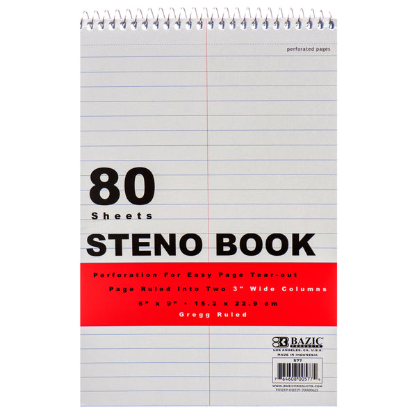 Steno Book, 80 Sheets (48 Pack)