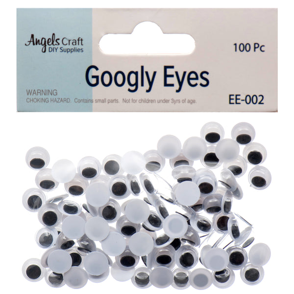 Angels Craft Wiggle Eyes 8 Mm 100 Pcs (12 Pack)