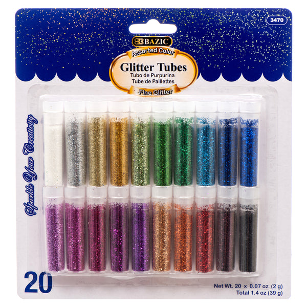 Glitter Tube, 20 Count (24 Pack)