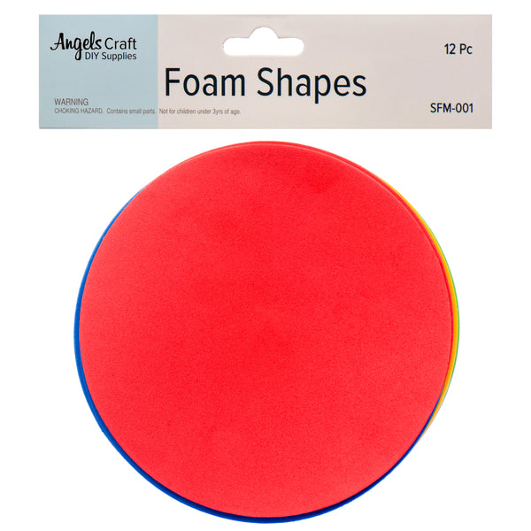 Angels Craft Foam Shapes Circle 12 Ct (12 Pack)