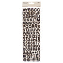 Angels Craft Alphabet Stickers Black Glitter (12 Pack)