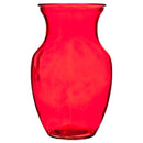 Glass Vase 9" Red (12 Pack)