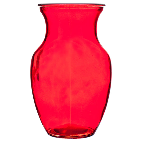 Glass Vase 9" Red (12 Pack)