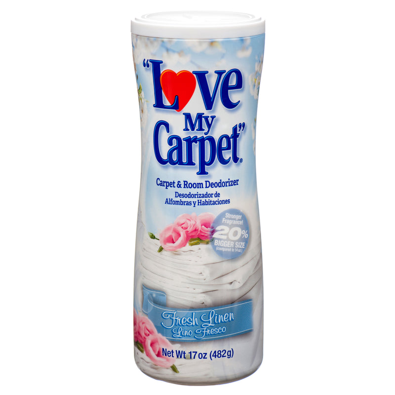 Love My Carpet Room Deodorizer, Fresh Linen, 17 oz (12 Pack)