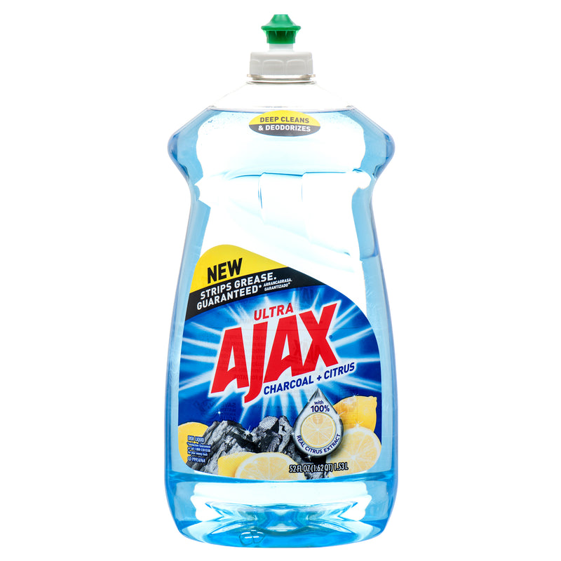 Ajax Liquid Dish Soap, Charcoal + Citrus, 52 oz (6 Pack)