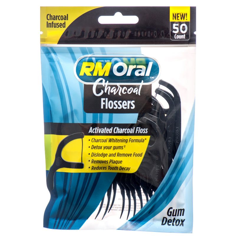Oral Flossers, Charcoal, 50 Count (36 Pack)