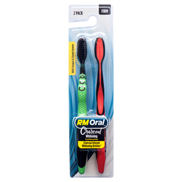 Charcoal Toothbrush, Firm, 2 Count (12 Pack)
