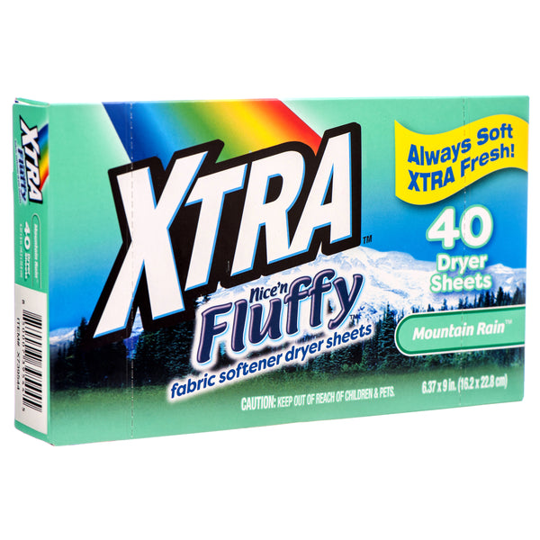 Xtra Dryer Sheets, Mountain Rain, 40 Count (12 Pack)