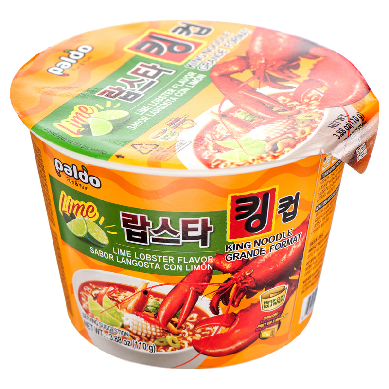 Paldo King Cup Instant Soup, Lobster Lime, 3.8 oz (16 Pack)