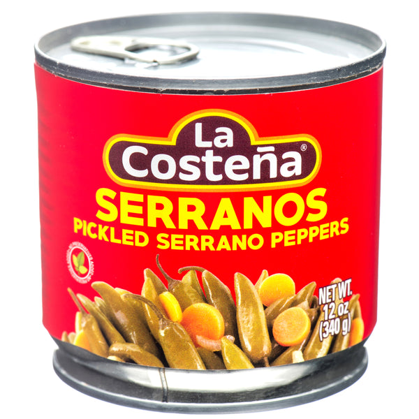 La Costeña Sliced Serrano Peppers, 12 oz (12 Pack)