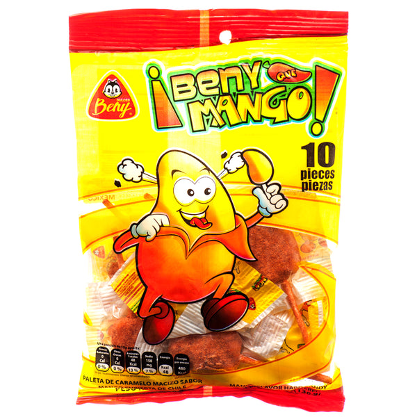 Beny Mango Chili Lollipop, 18 Count (12 Pack)