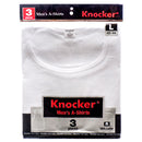 Knocker Men's White A-Shirt, Large, 3 Count (4 Pack)