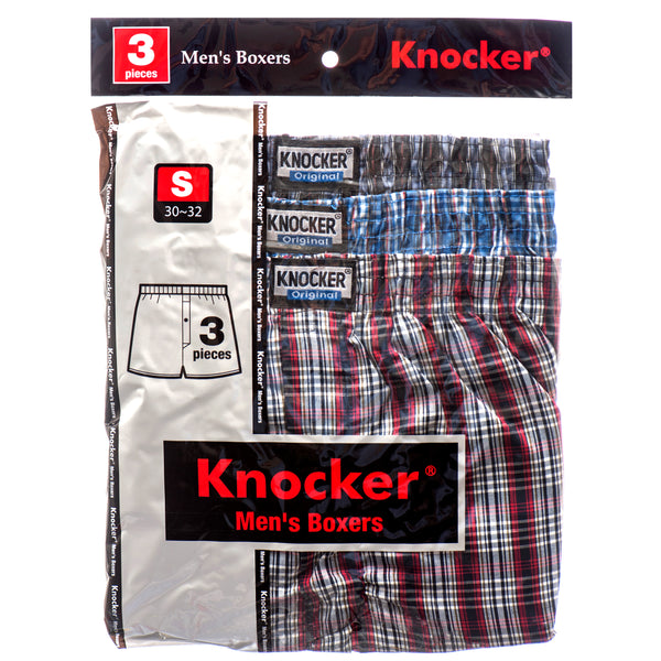 Knocker Boxer Small Asst Clrs 3Pk (4 Pack)