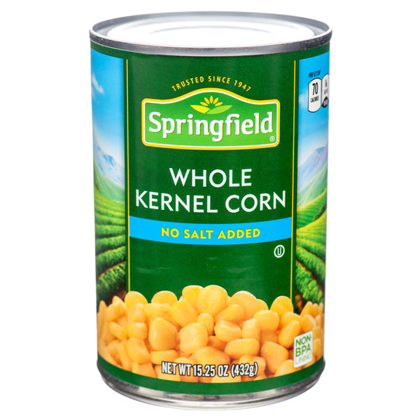 Springfield Whole Kernel Corn, 15 oz (12 Pack)