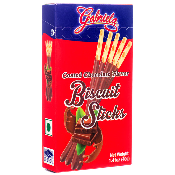 Gabriela Chocolate Biscuit Sticks, 1.4 oz (12 Pack)