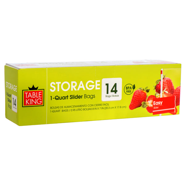 Storage Slider Bags, 14 Count, 1 qt (36 Pack)